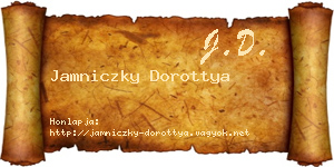 Jamniczky Dorottya névjegykártya